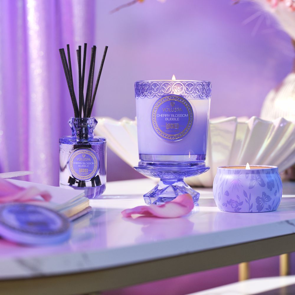 Voluspa - Cherry Blossom Bubble Mini Tin Candle (Wicked 2 Collection)