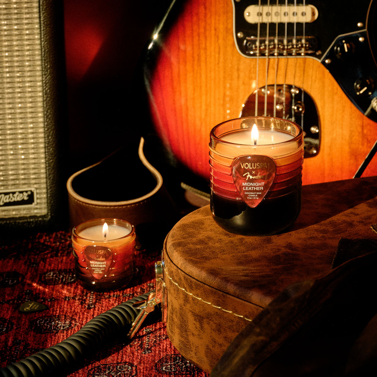 Voluspa - Fender Midnight Leather Boxed Candle
