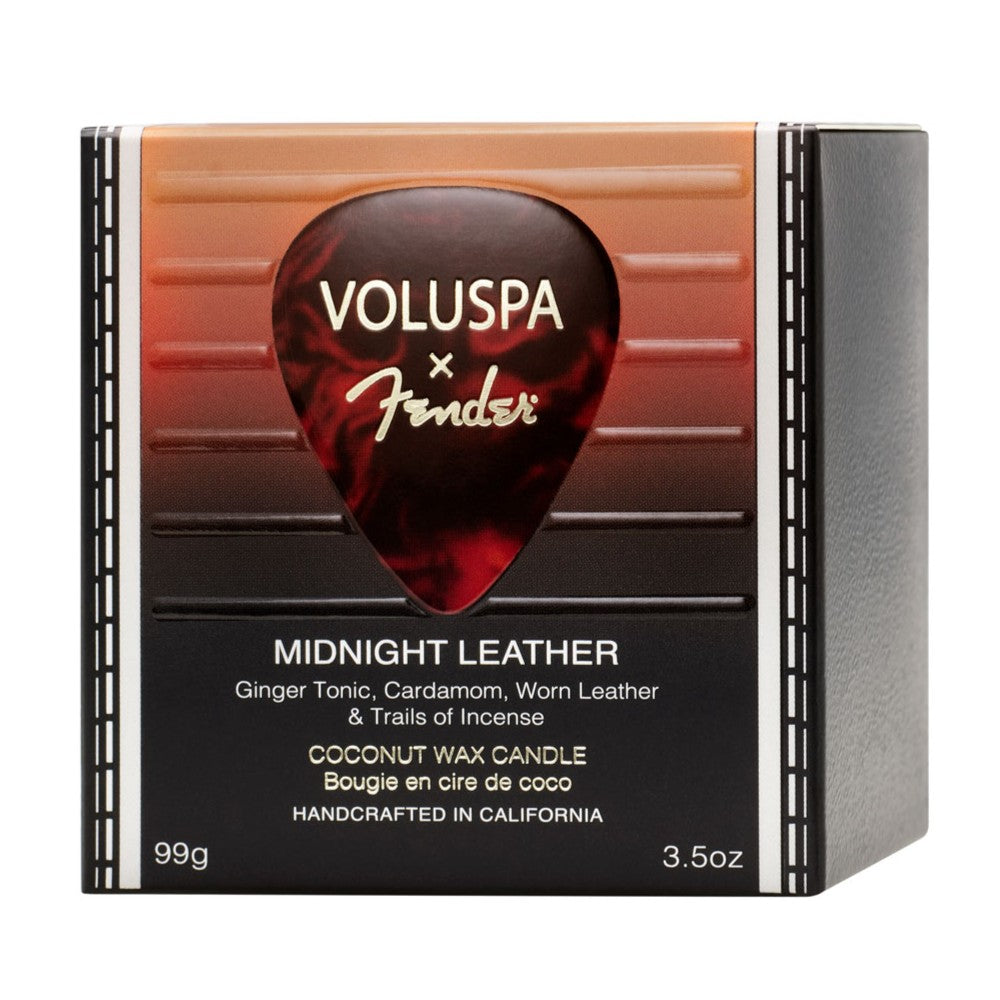 Voluspa - Fender Midnight Leather Mini Boxed Candle