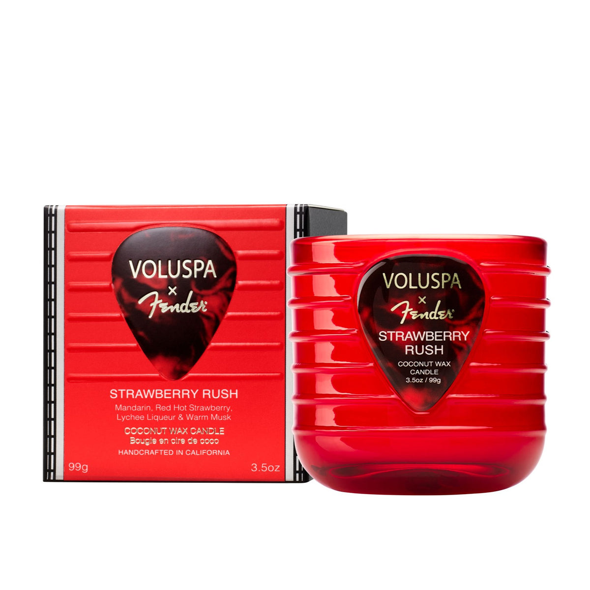 Voluspa - Fender Strawberry Rush Mini Boxed Candle