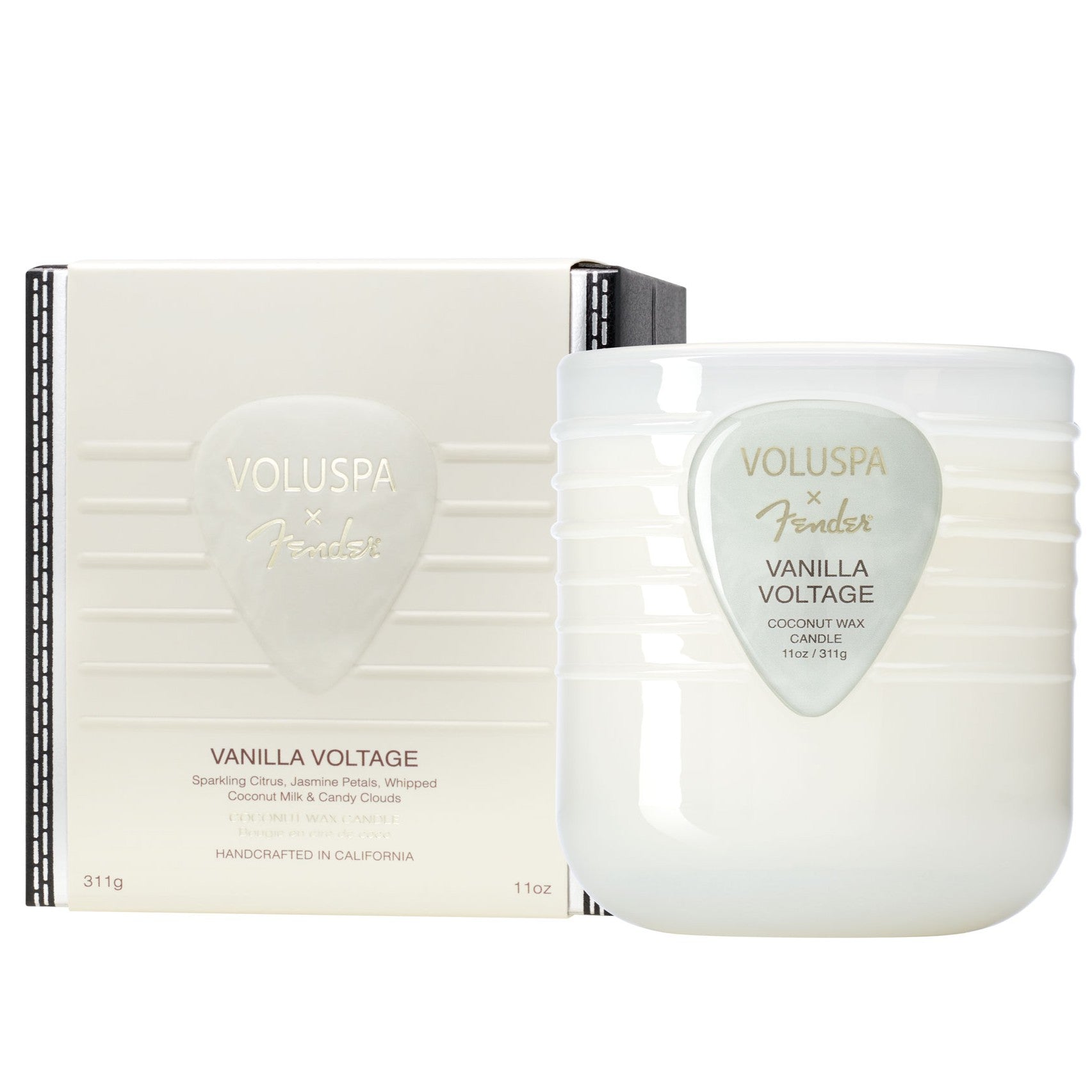 Voluspa - Fender Vanilla Voltage Boxed Candle | Candle Delirium