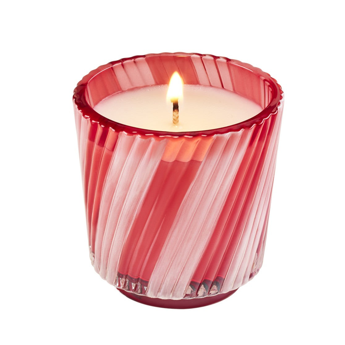 Voluspa - Crushed Candy Cane Pedestal Candle | Candle Delirium