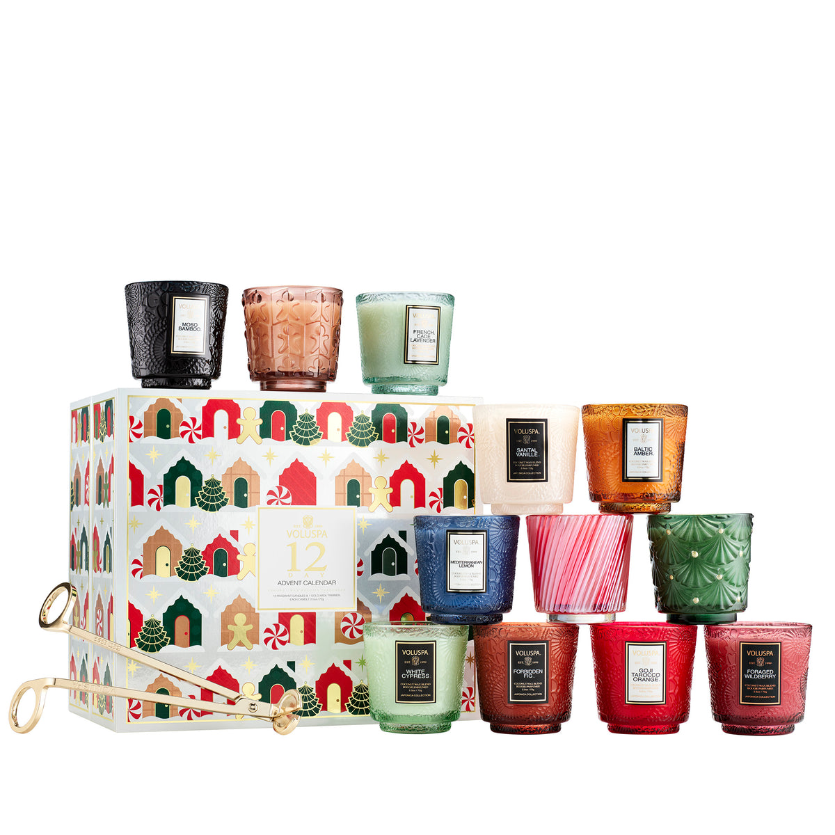 Voluspa - 12 Day Advent Calendar Holiday Village Gift Set 2026