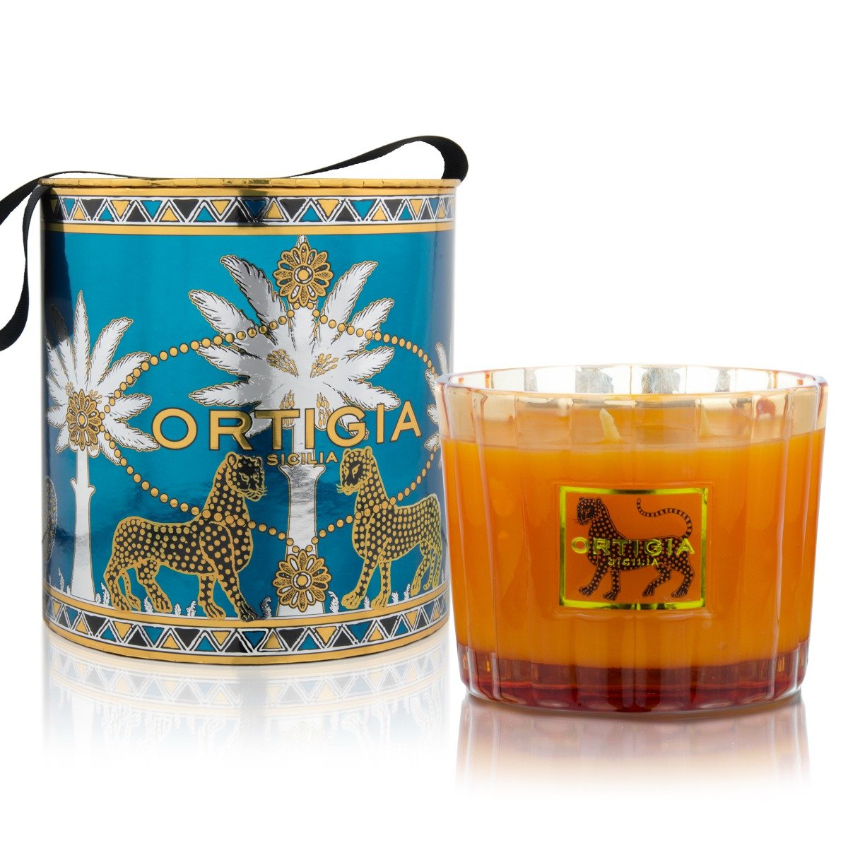 Ortigia Sicilia - Ambra Nera 4 Wick Candle