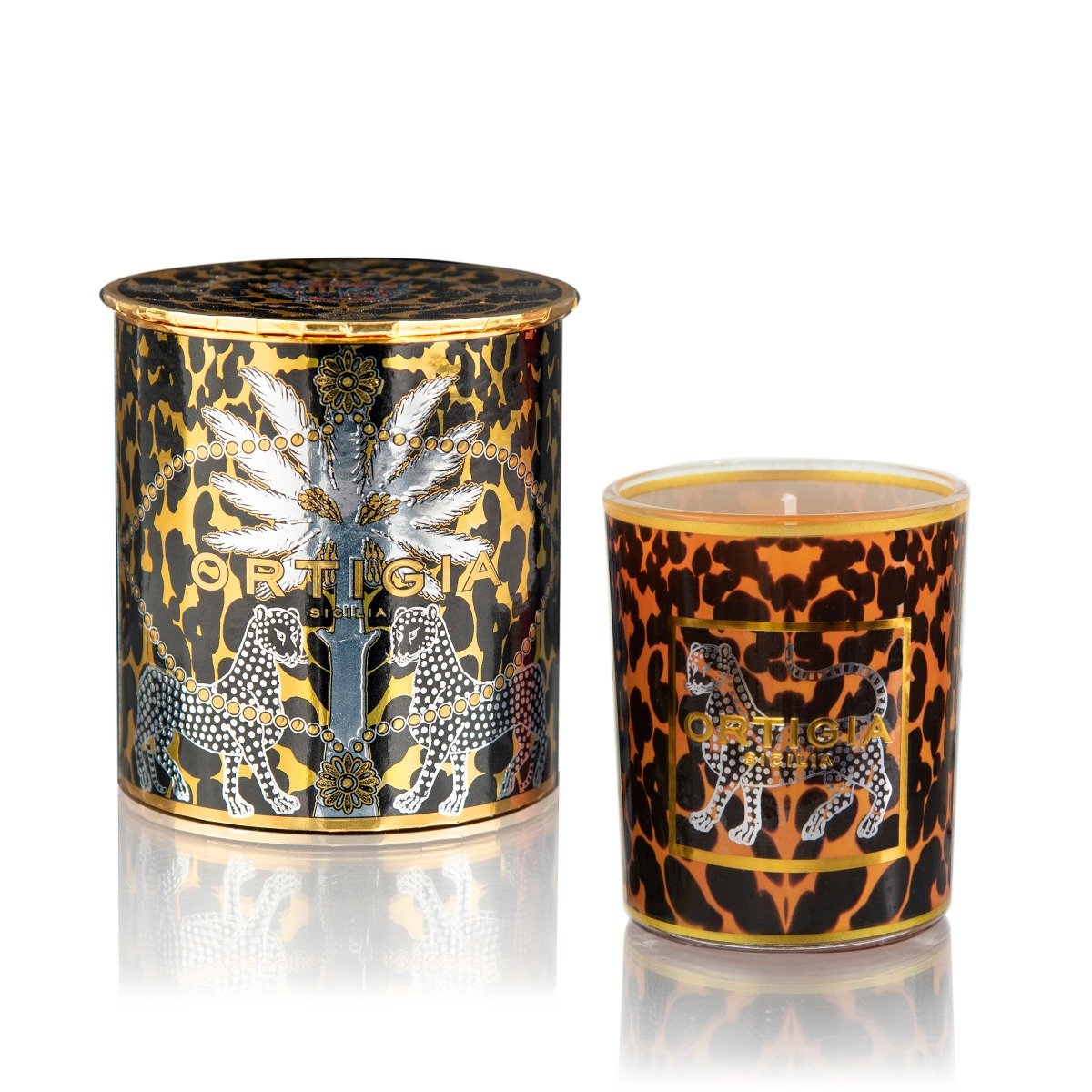 Ortigia Sicilia Ambra Nera Decorated Candle