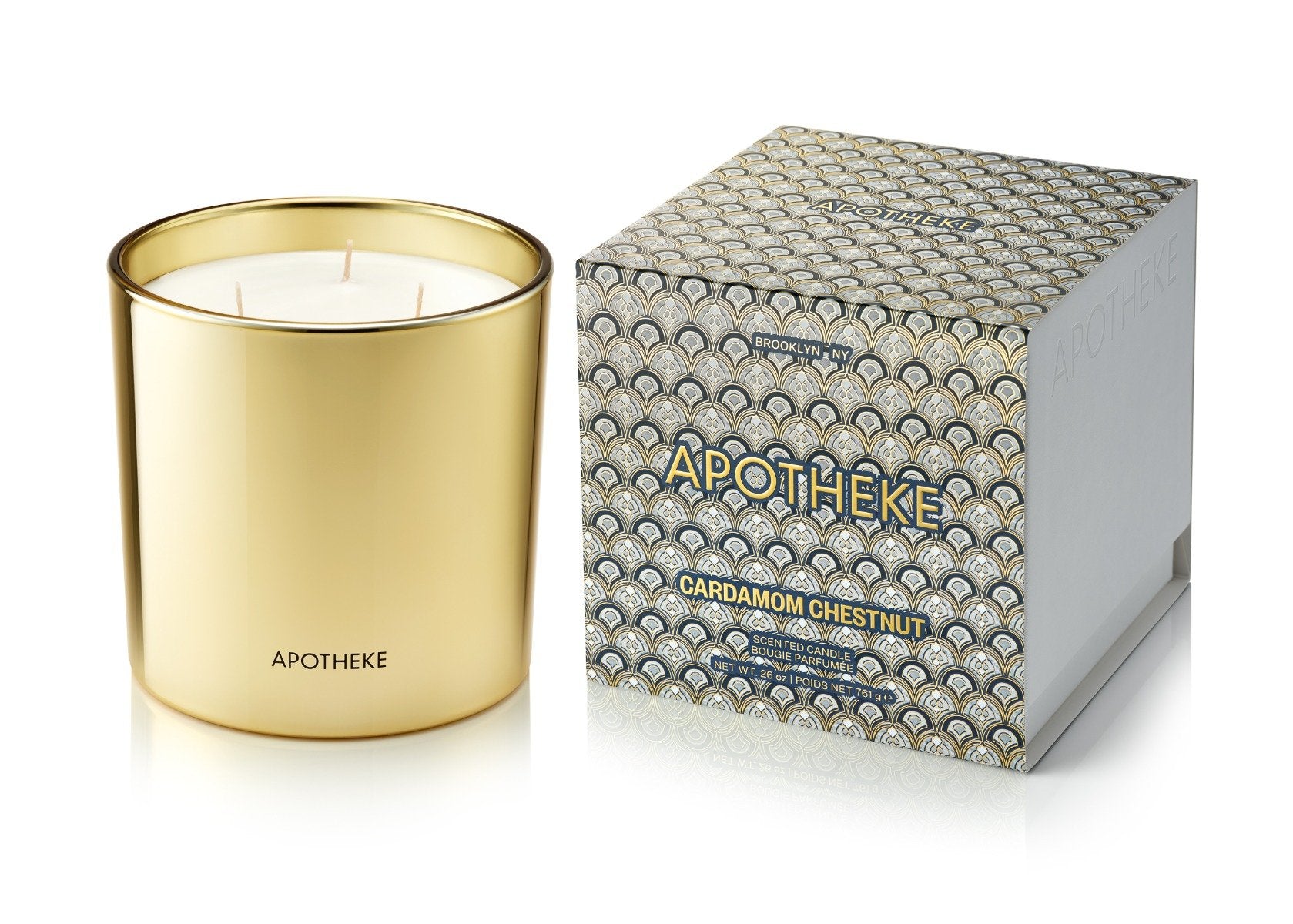 Apotheke - Cardamom Chestnut 3 Wick Candle