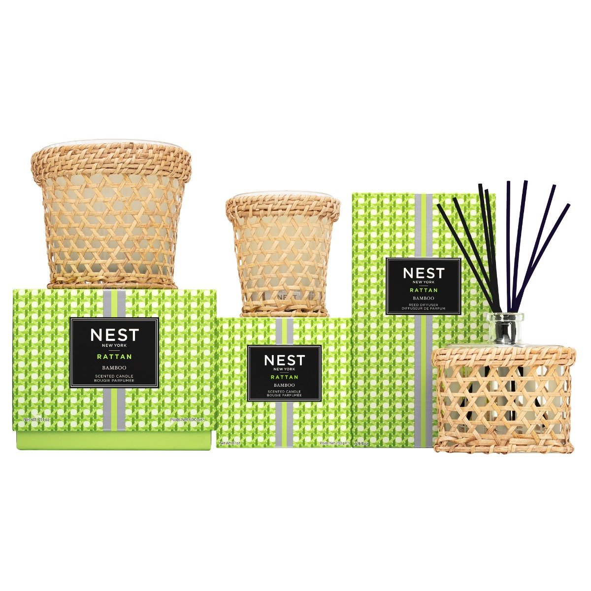 Nest - Bamboo Rattan 3 Wick Candle