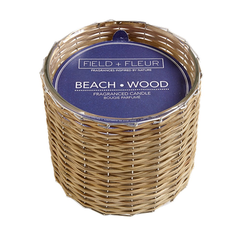 Field + Fleur - Beach Wood 2 Wick Handwoven Candle