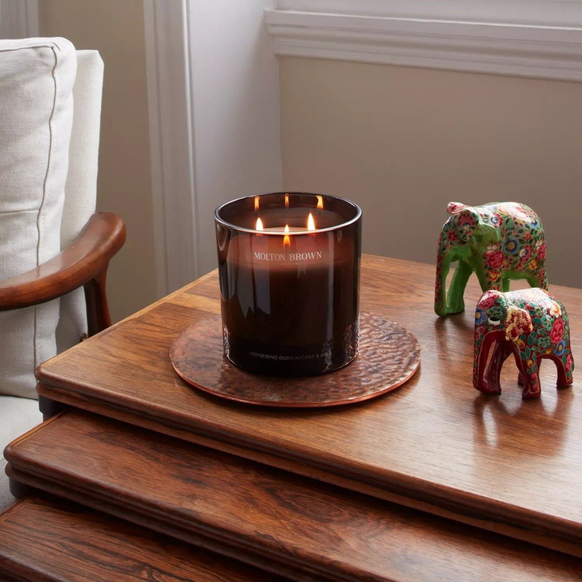 Molton Brown - Oudh Accord & Gold 3 Wick Candle | Candle Delirium