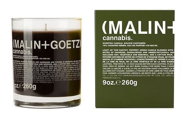 malin and goetz tobacco + Candle Demonstrating that their expertise go beyond skincare cannabis candle.