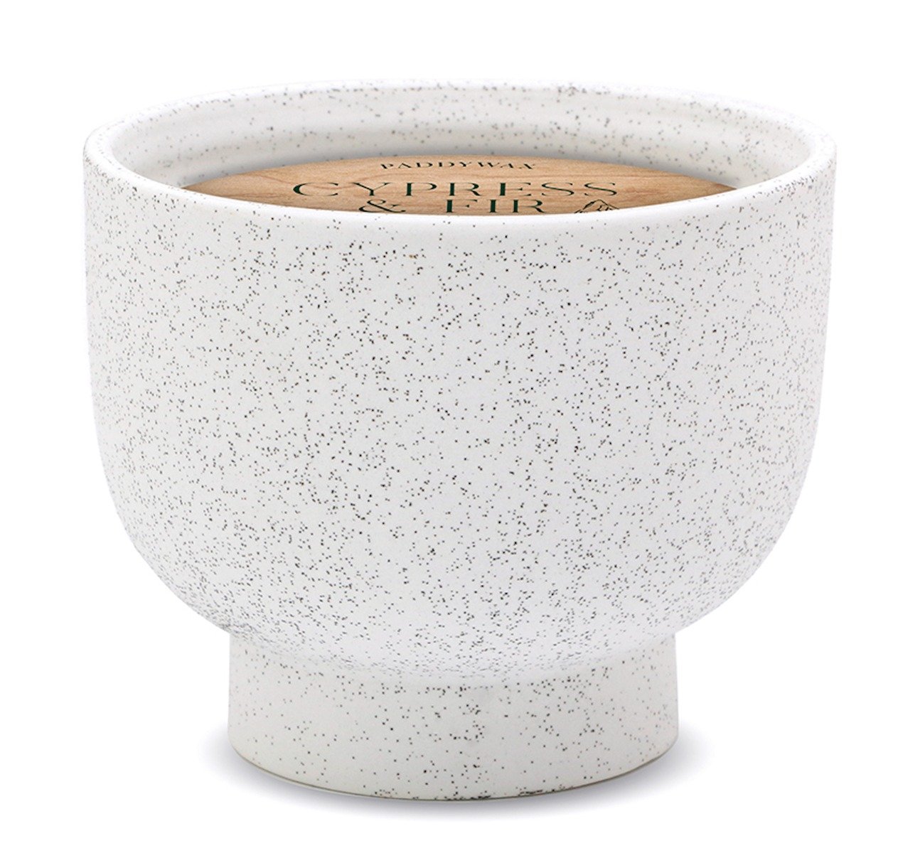 Paddywax - Cypress & Fir Ivory Speckled Ceramic Candle