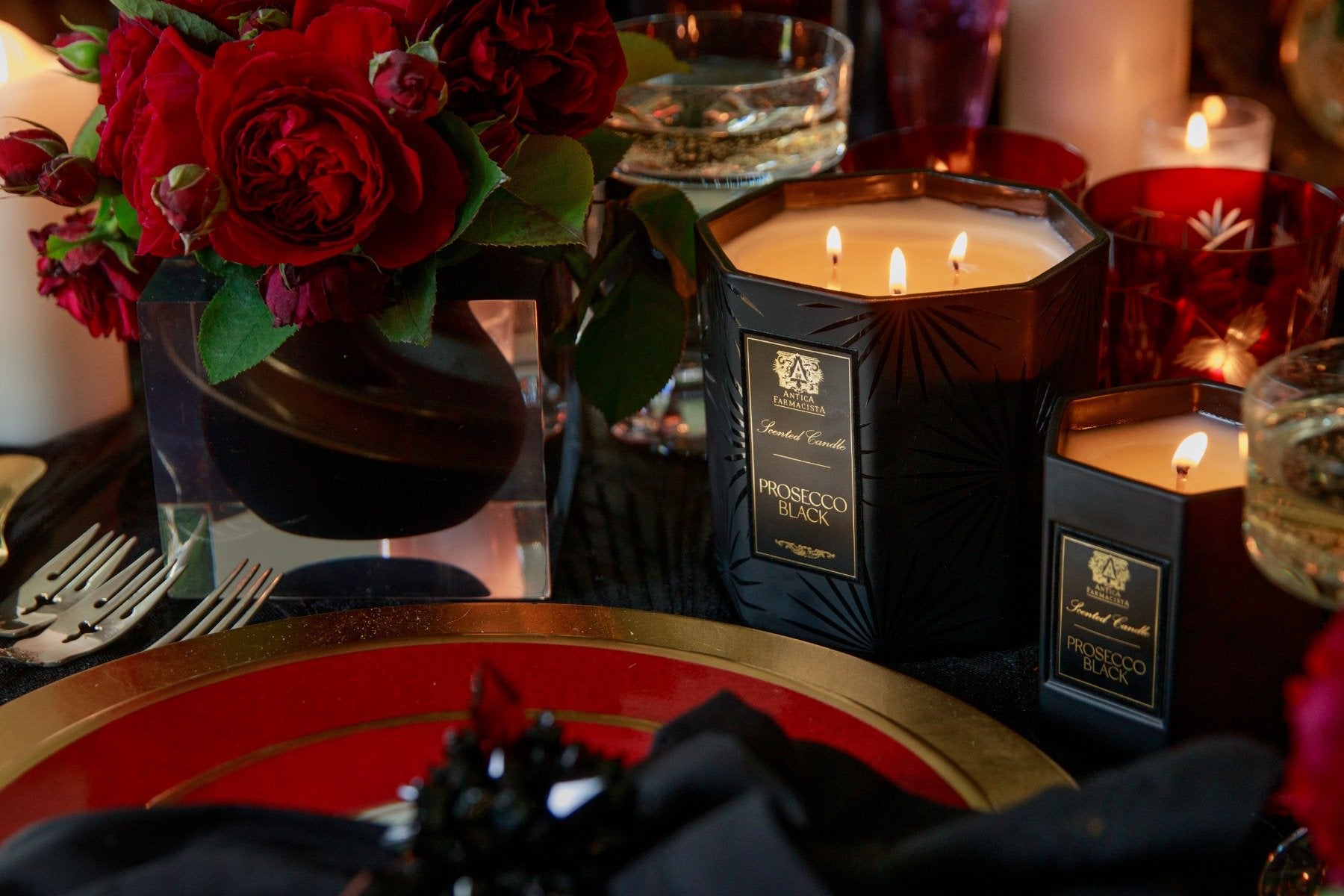 Antica Farmacista - Prosecco Black 3 Wick Candle