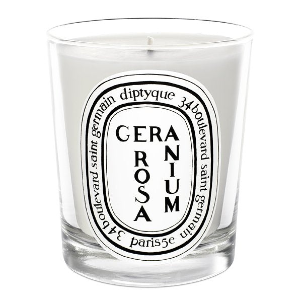 diptyque GERANIUM ROSAキャンドル 190g オードトワレ付 Diptyque - Geranium Rosa Candle | Candle Delirium