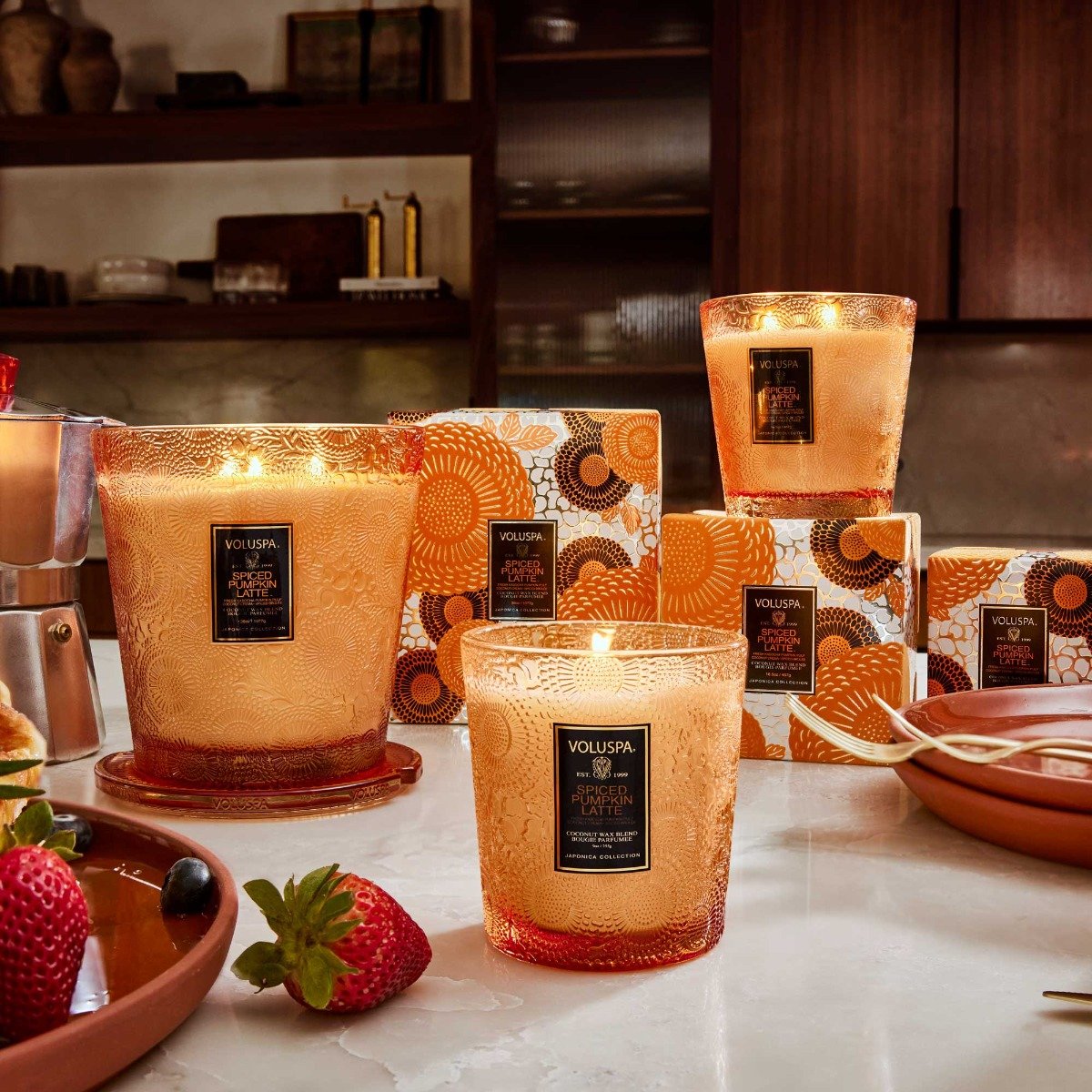 Voluspa - Spiced Pumpkin Latte 2 Wick Hearth Candle