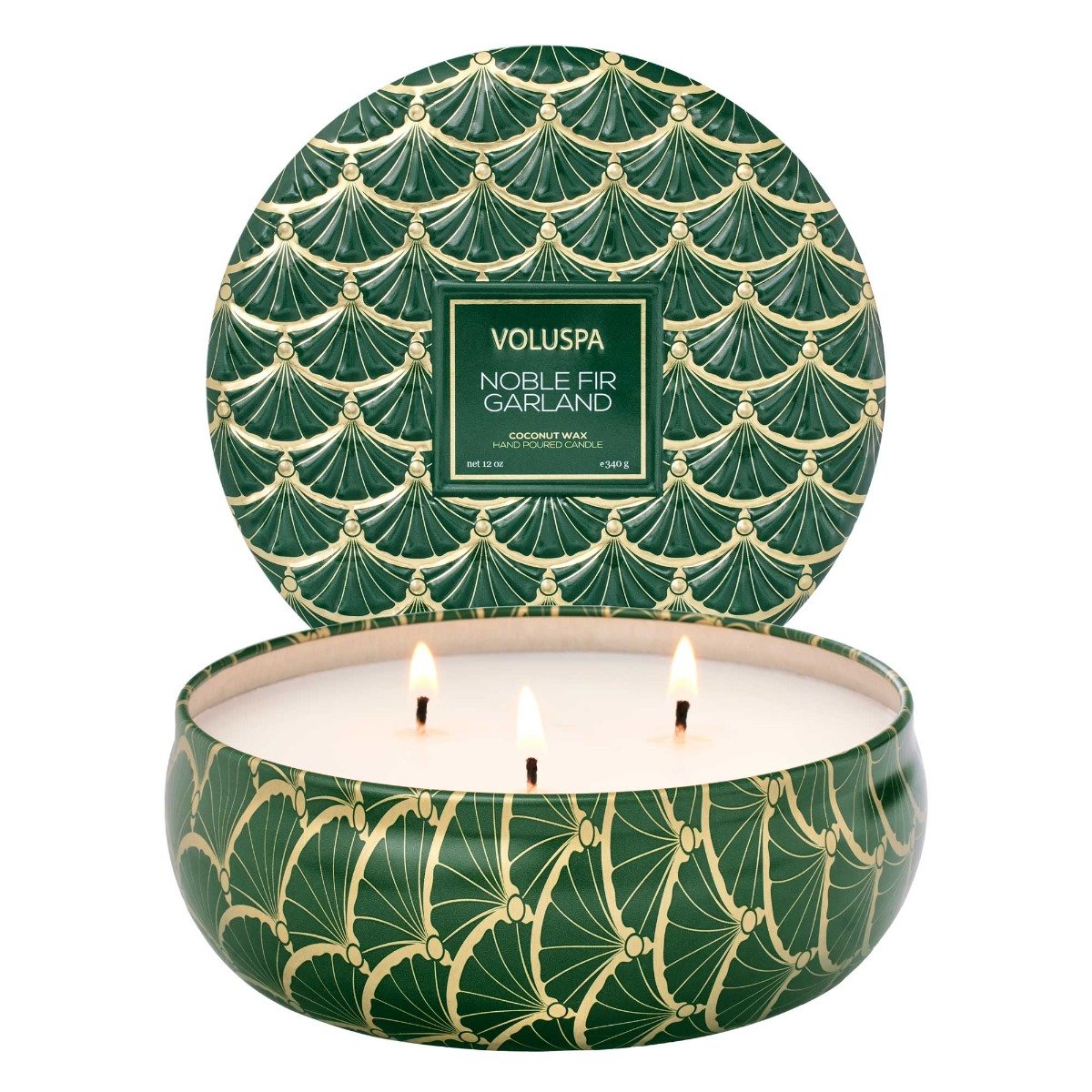 Voluspa - Noble Fir Garland 3 Wick Tin Candle