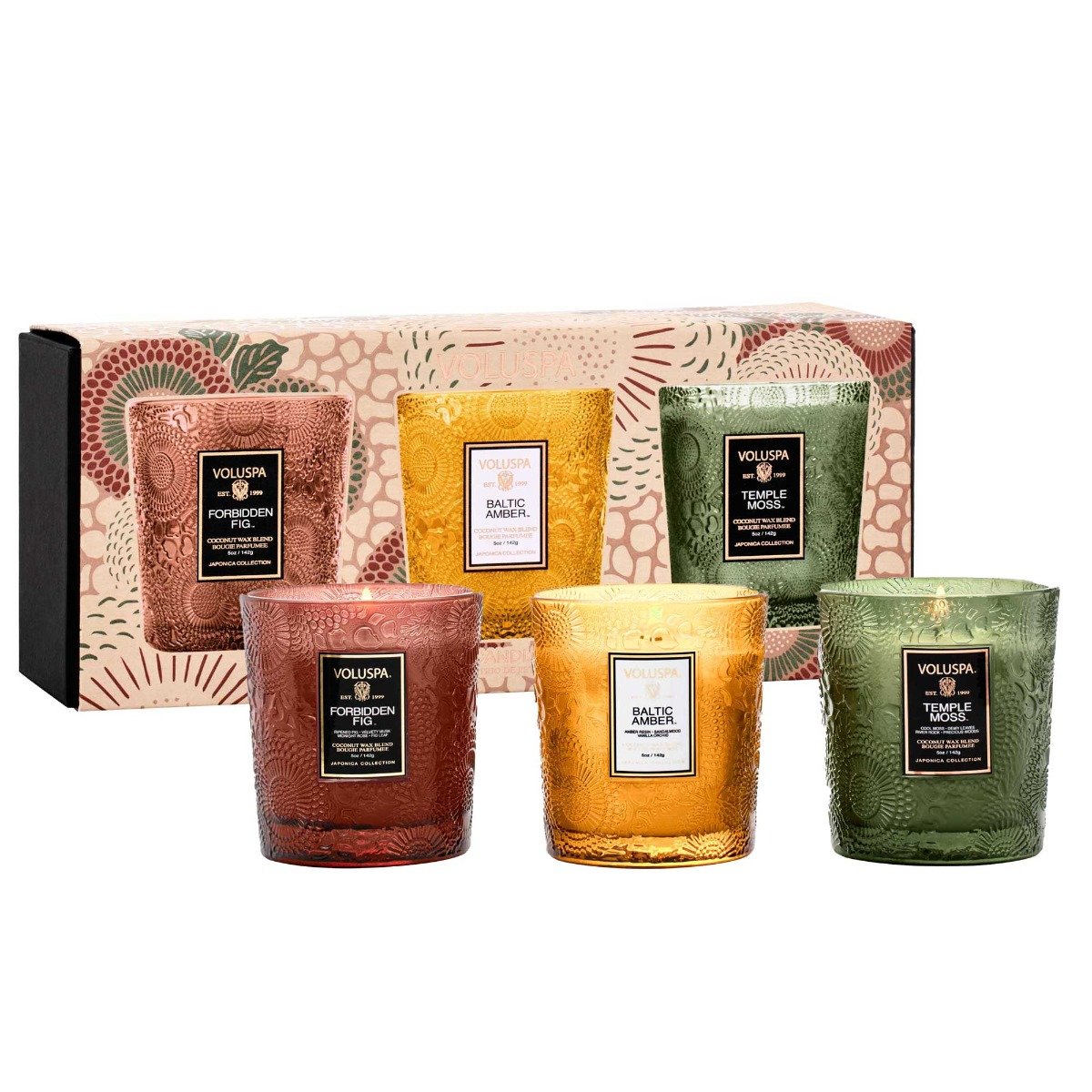 Voluspa - Japonica Fall Fragrant Foliage Demi Candle Trio Set