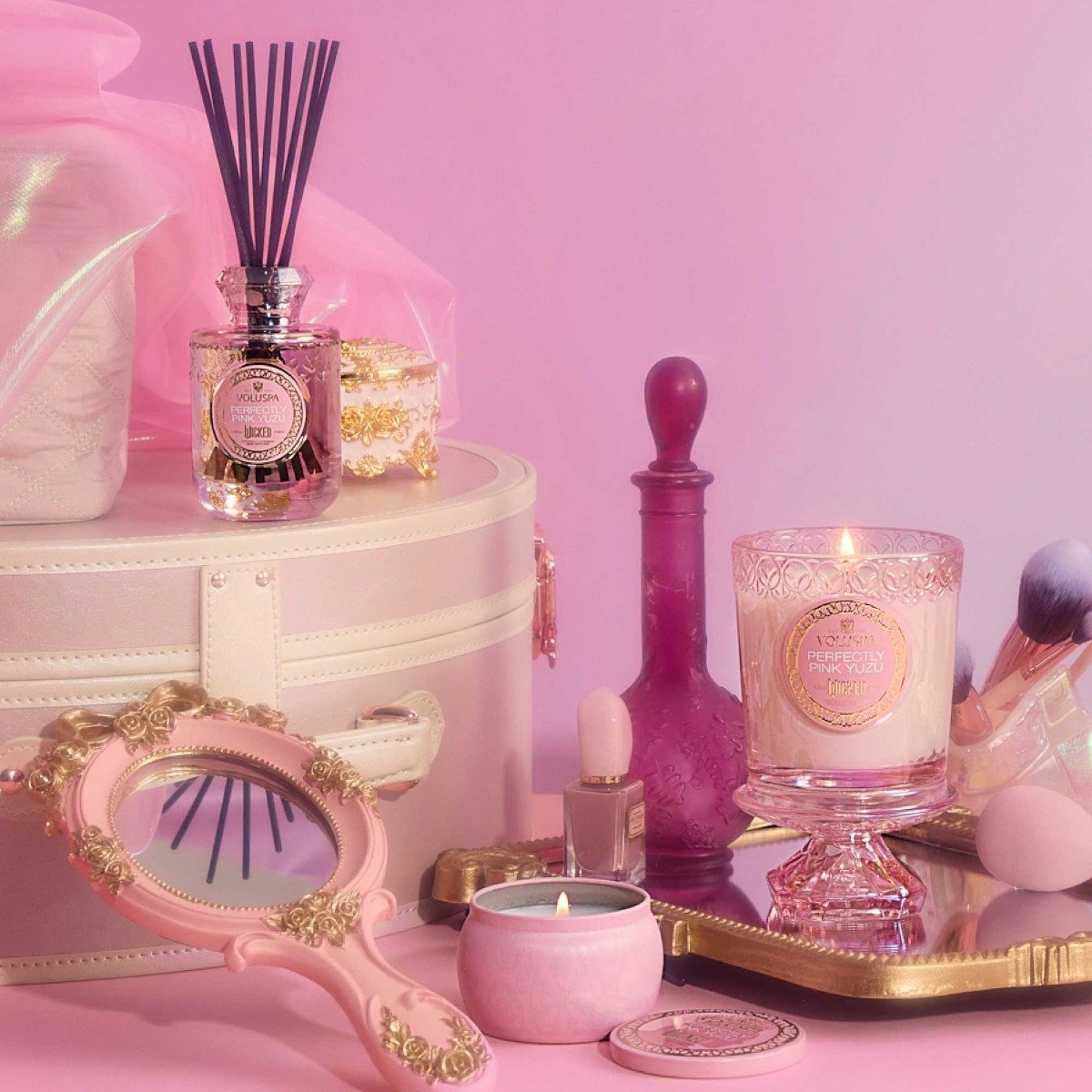 Voluspa - Perfectly Pink Yuzu Mini Tin Candle (Wicked Collection