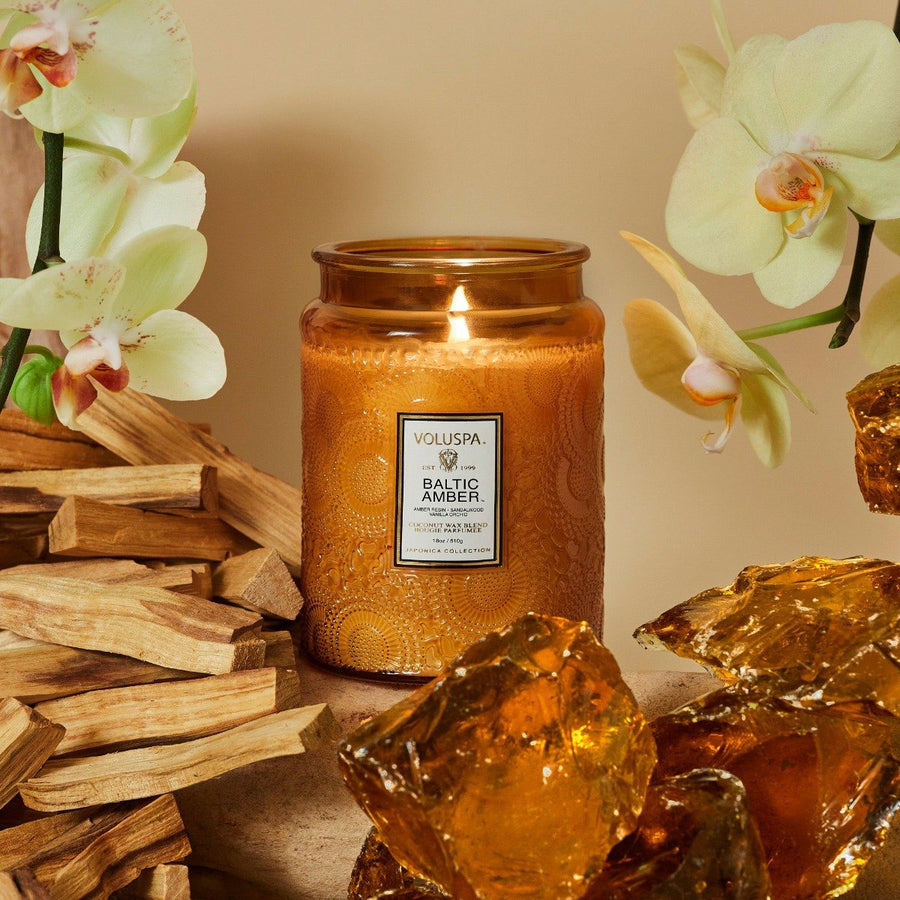 Voluspa - Baltic Amber Large Jar Candle luxury scented candle gift