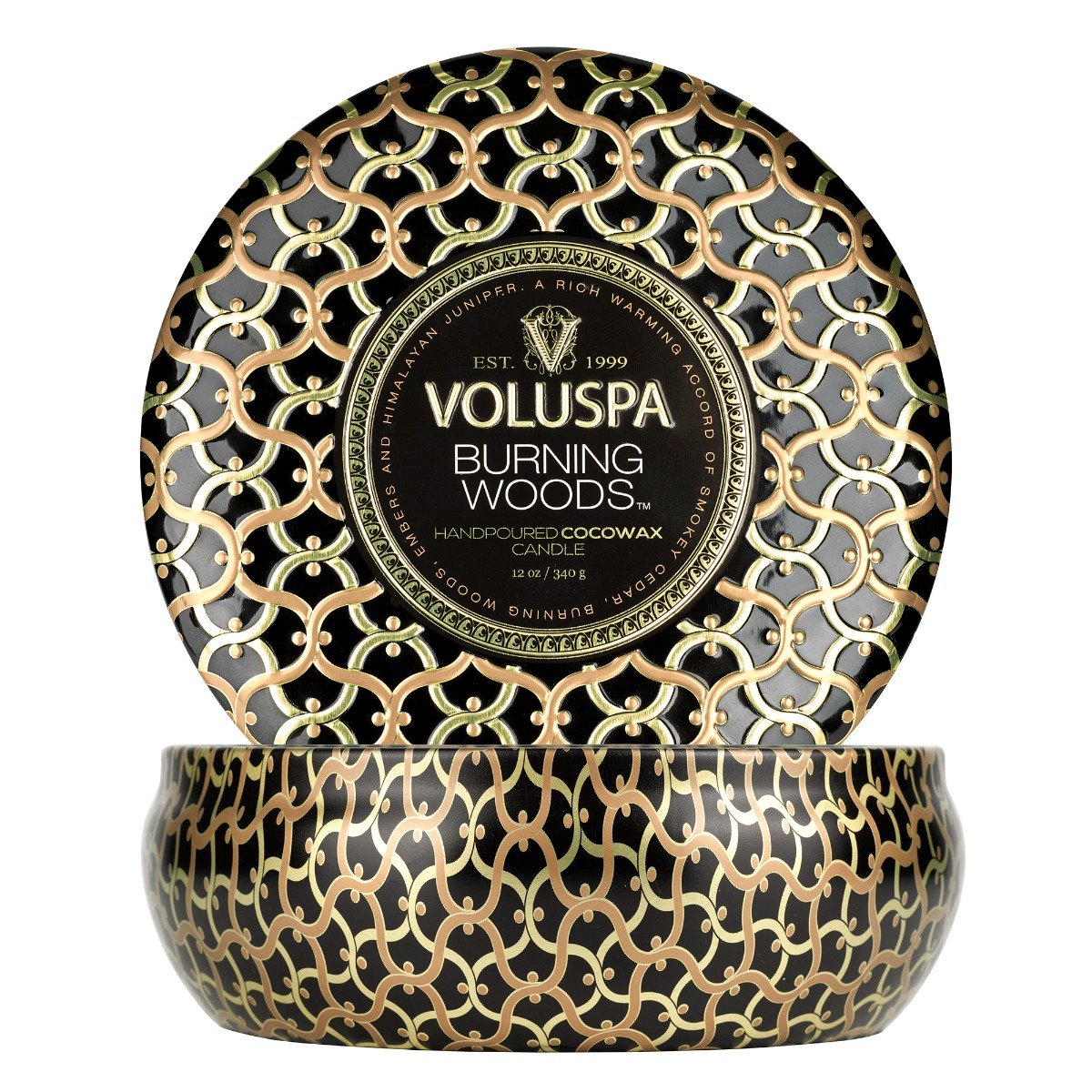 Voluspa - Burning Woods 3 Wick Tin Candle