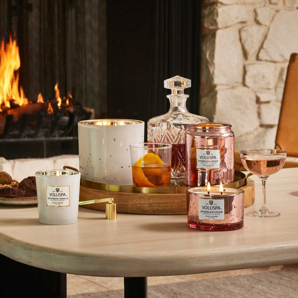 Voluspa - Sparkling Rose Classic Candle