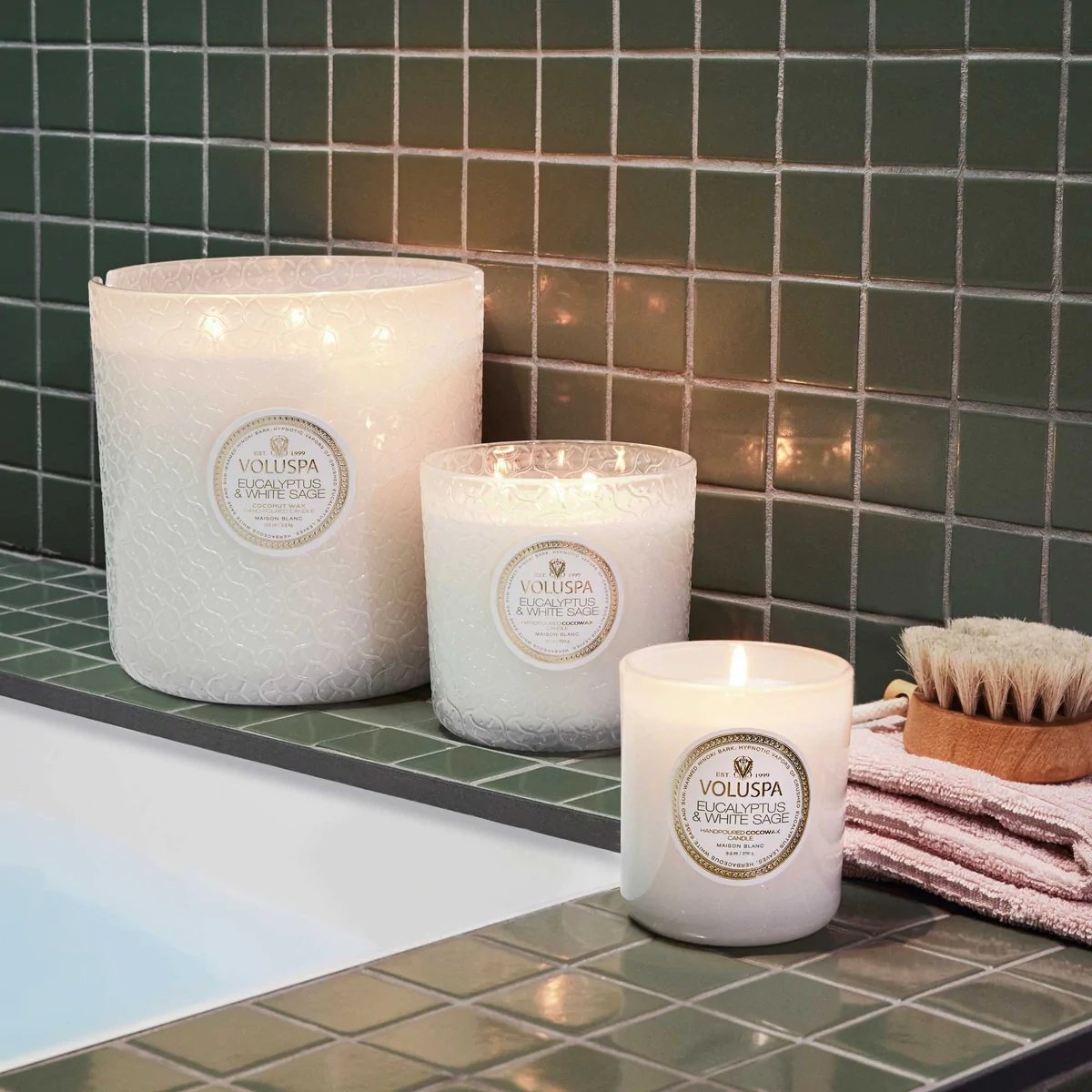 Voluspa - Eucalyptus & White Sage Large Jar Candle | Candle Delirium