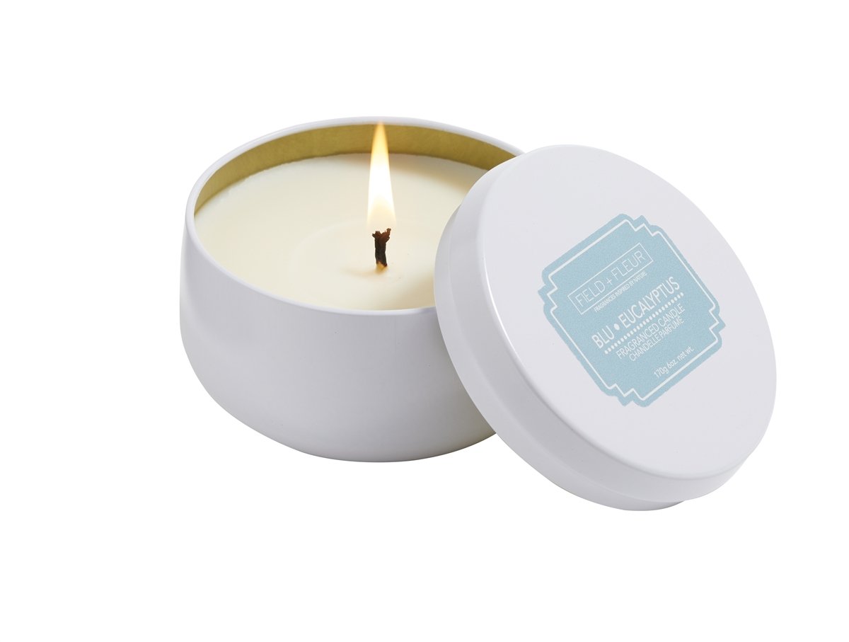 Field + Fleur - Blu Eucalyptus Tin Candle