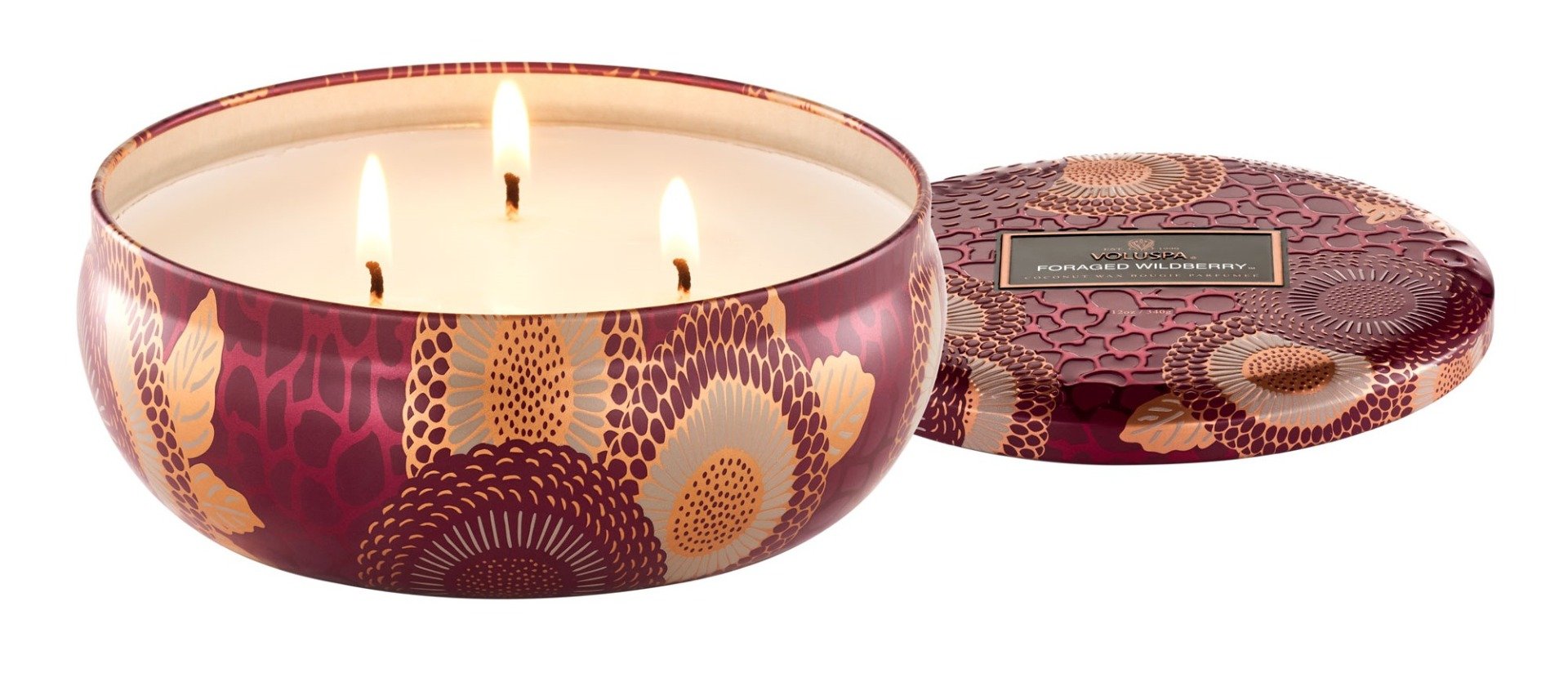 Voluspa - Foraged Wildberry 3 Wick Tin Candle