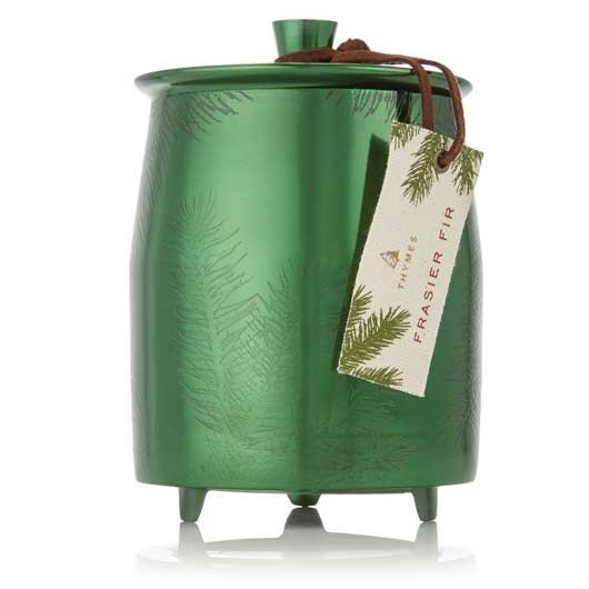 Thymes - Frasier Fir Green Metal Tin Large Candle