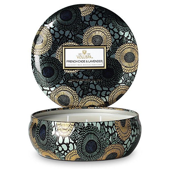 Voluspa - French Cade & Lavender 3 Wick Tin Candle