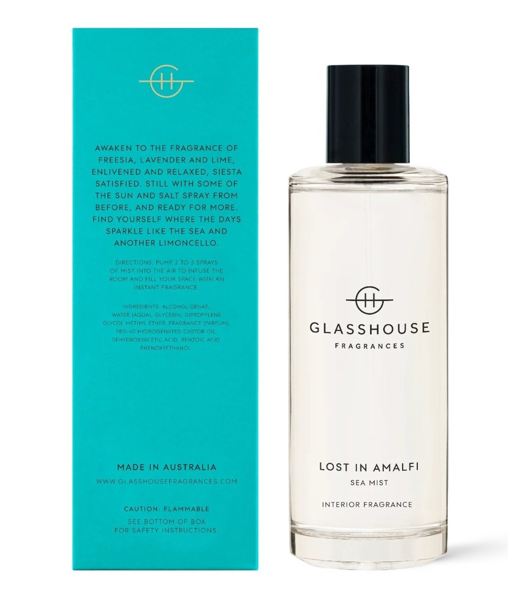 Glasshouse - Lost In Amalfi Interior Fragrance Room Spray