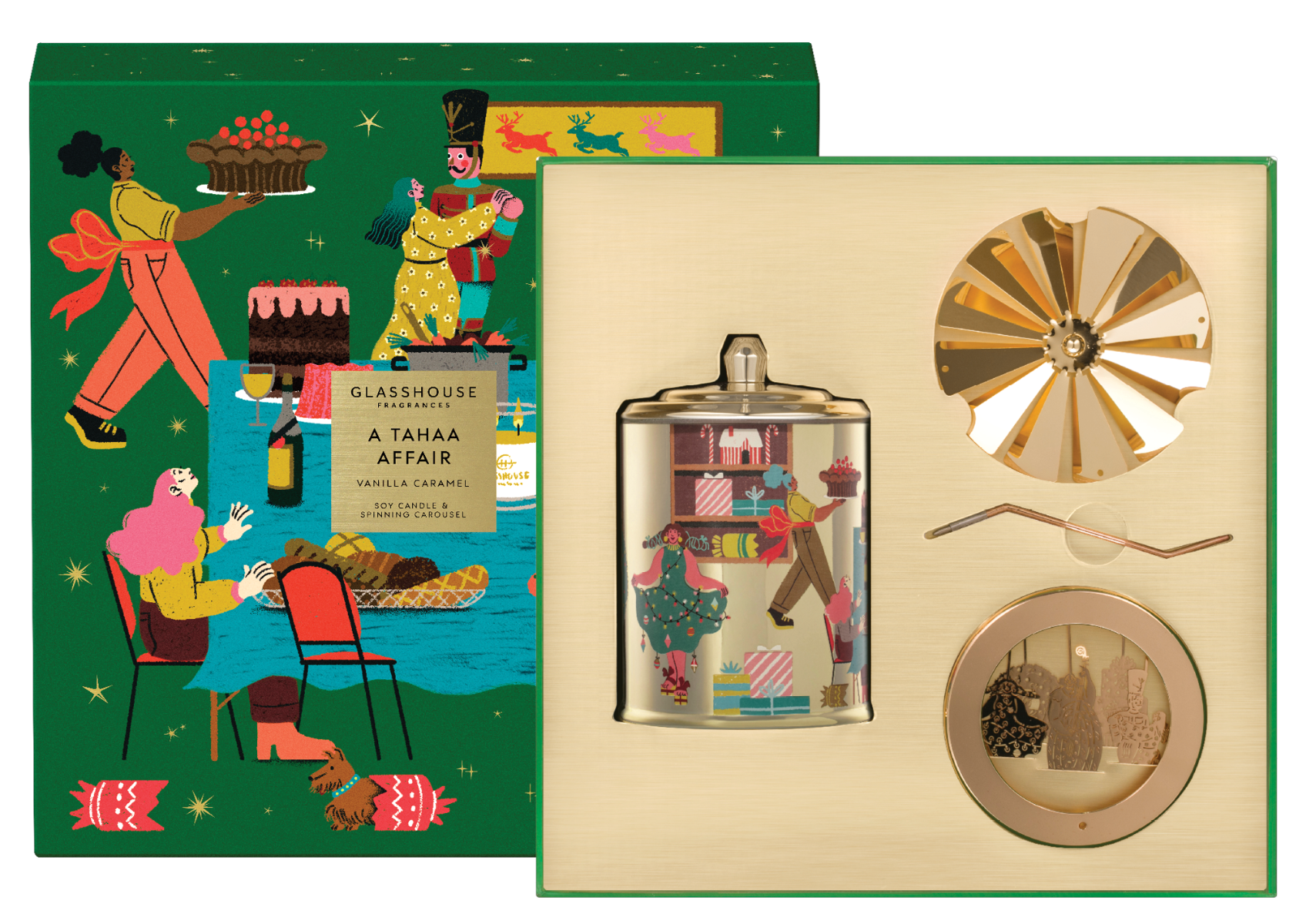 Glasshouse -  A Tahaa Affair Spinning Carousel Candle