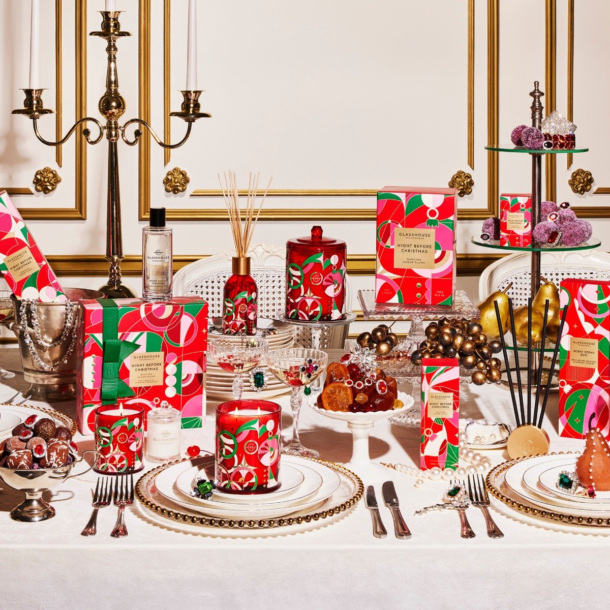 Glasshouse - Kyoto in Bloom Spinning Carousel Candle Gift Set