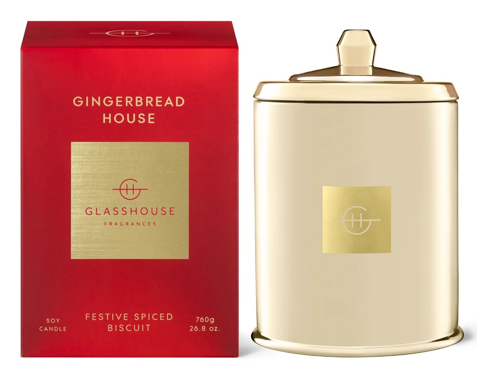 Glasshouse -  Gingerbread House Large Candle