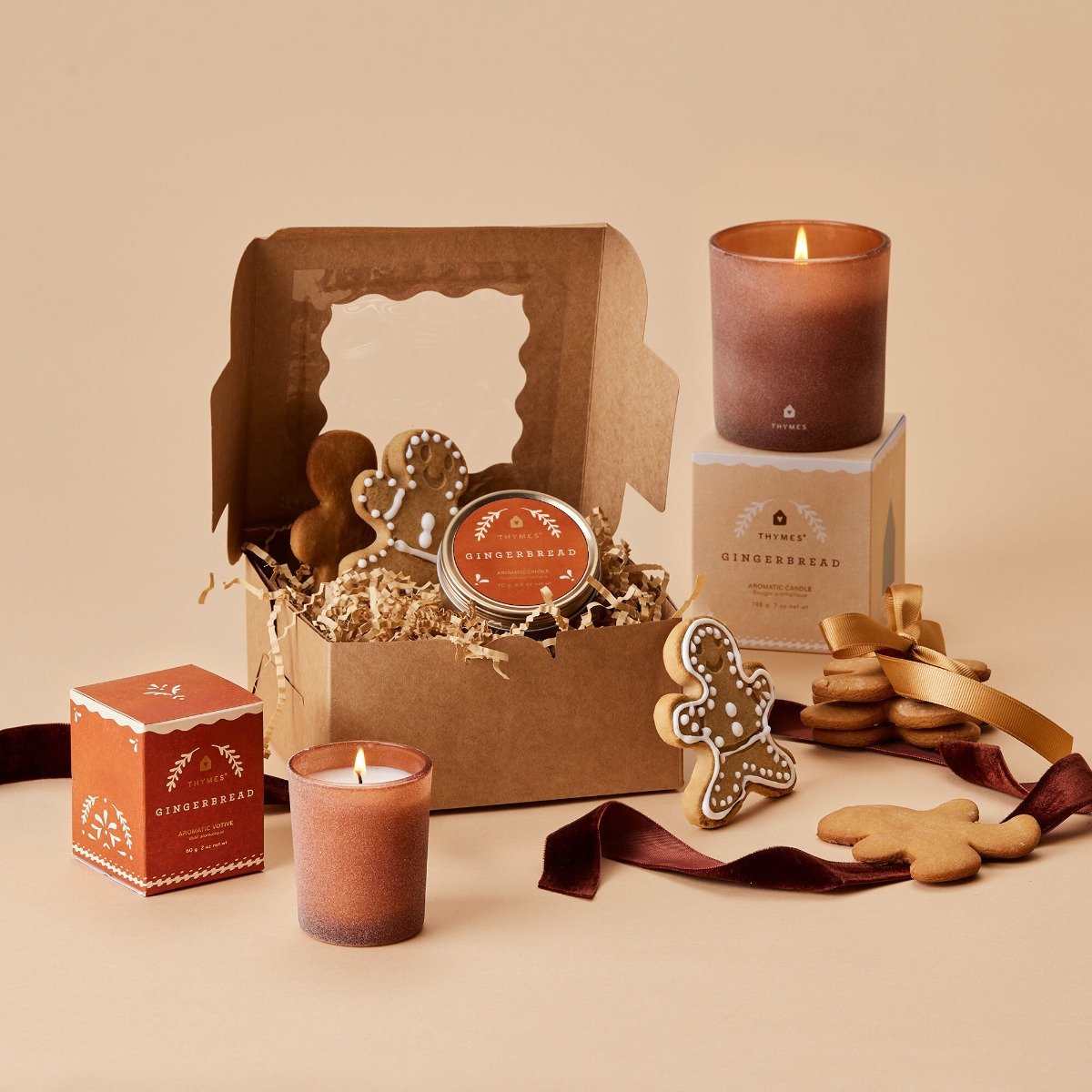 Thymes - Gingerbread Travel Tin Candle