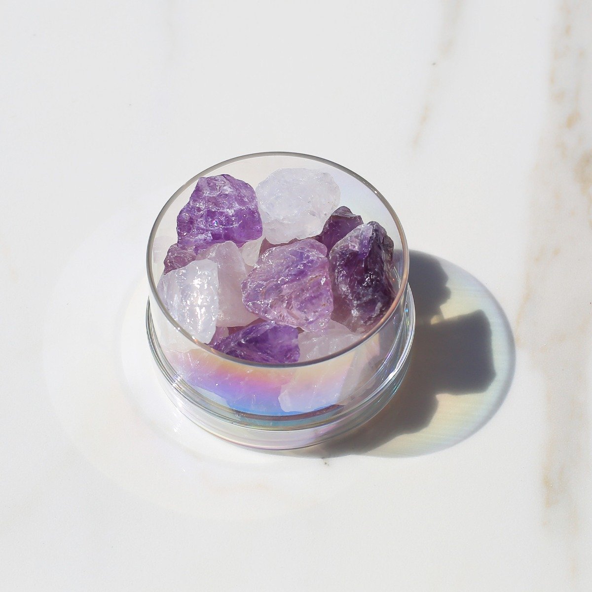 Luminose - Hush Hush Clear Quartz & Amethyst Diffuser Set