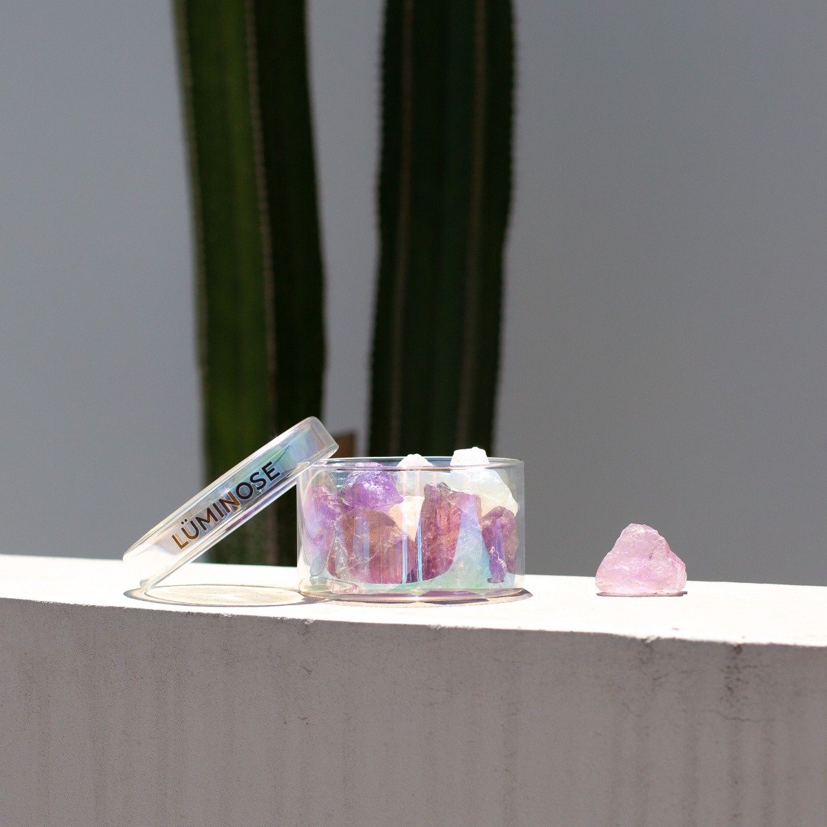Luminose - Hush Hush Clear Quartz & Amethyst Diffuser Set
