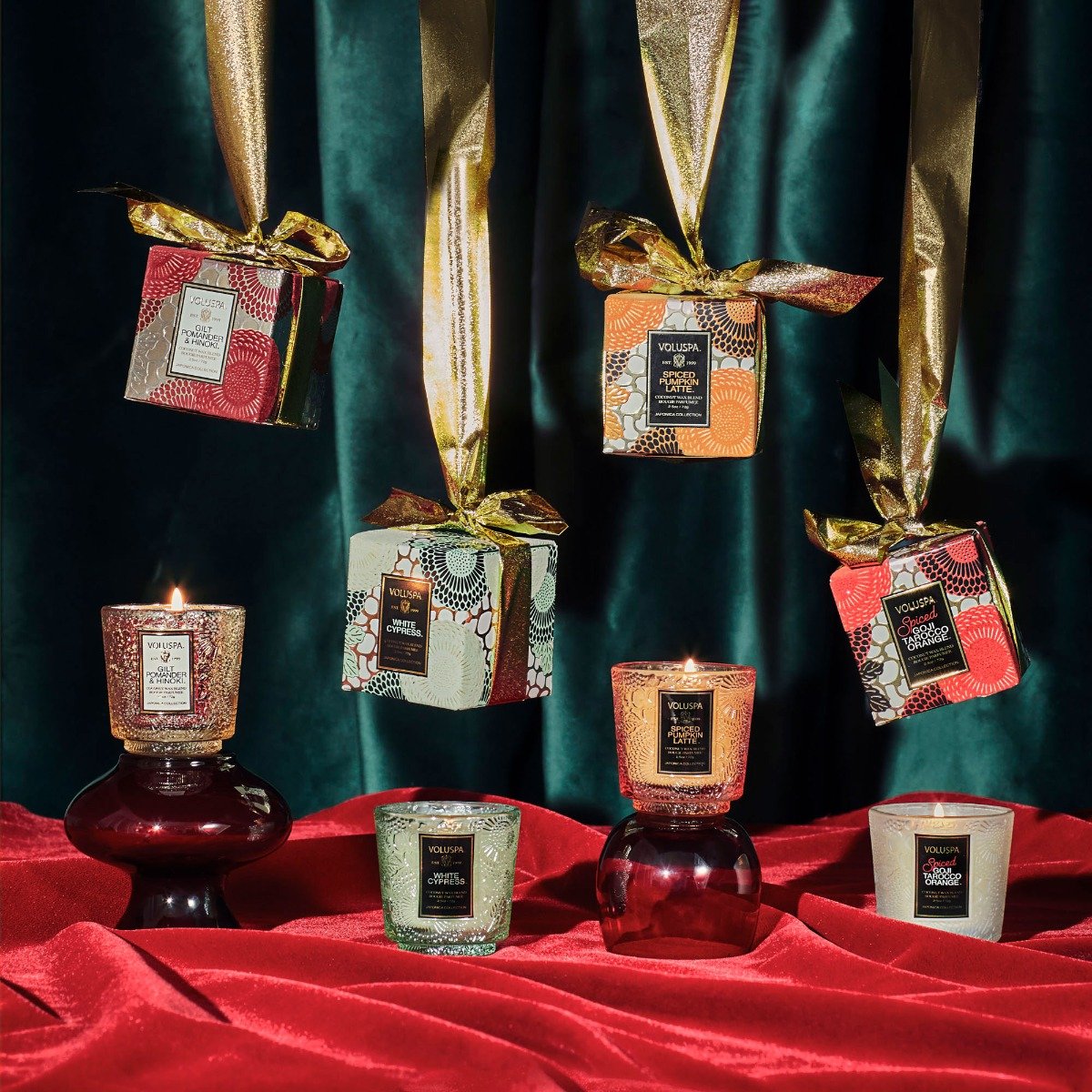 Voluspa - White Cypress Boxed Petite Pedestal Candle