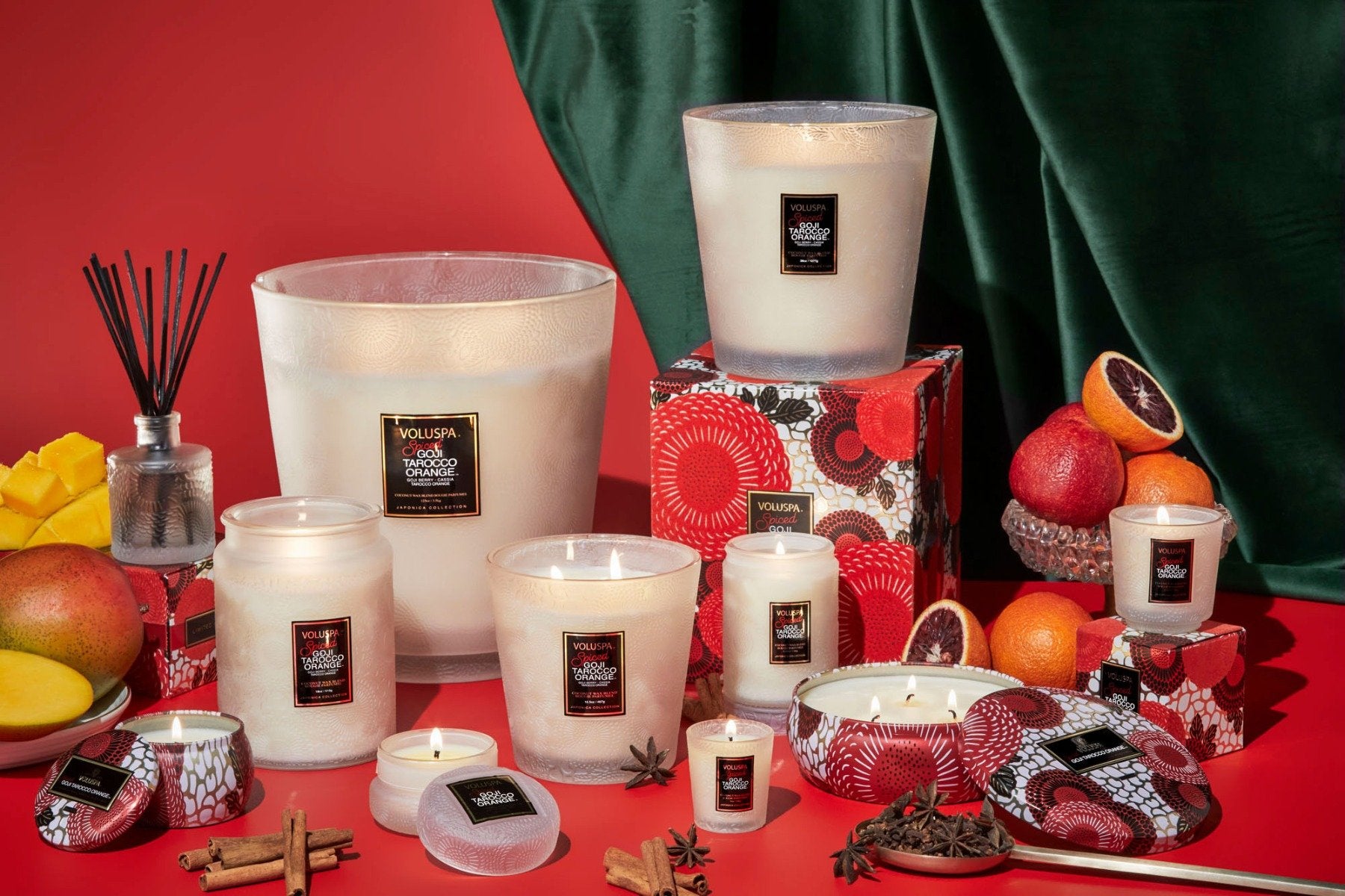 Voluspa - Spiced Goji & Tarocco Orange Travel Tin Candle