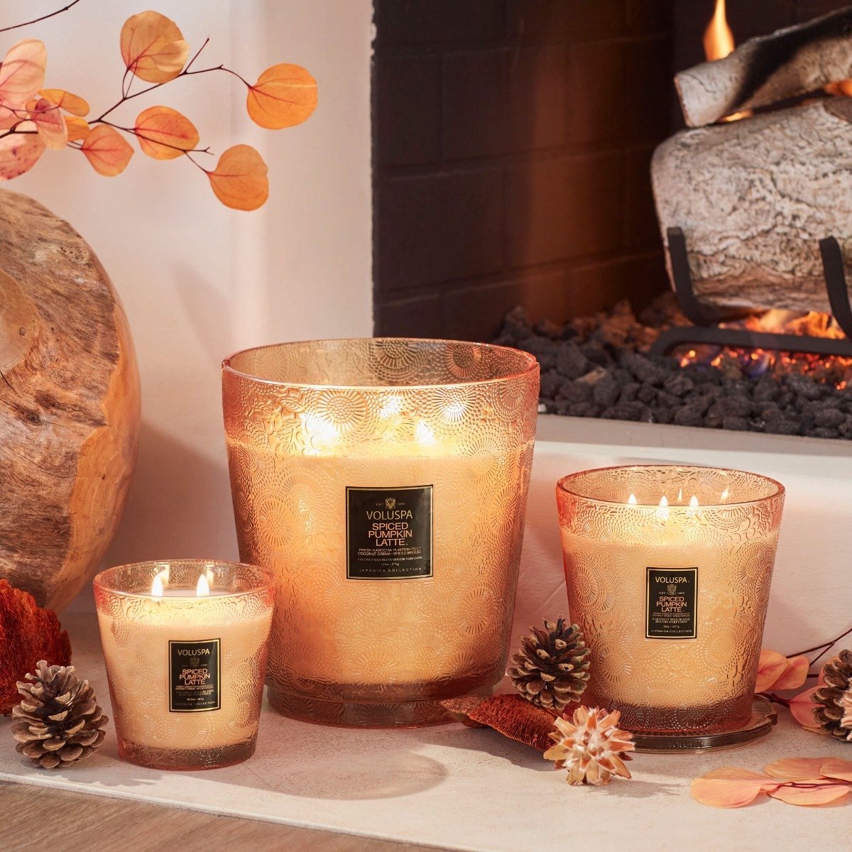 Voluspa - Spiced Pumpkin Latte 2 Wick Hearth Candle