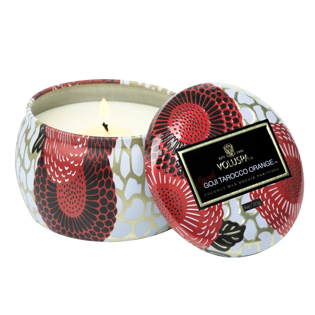 Voluspa - Spiced Goji & Tarocco Orange Travel Tin Candle