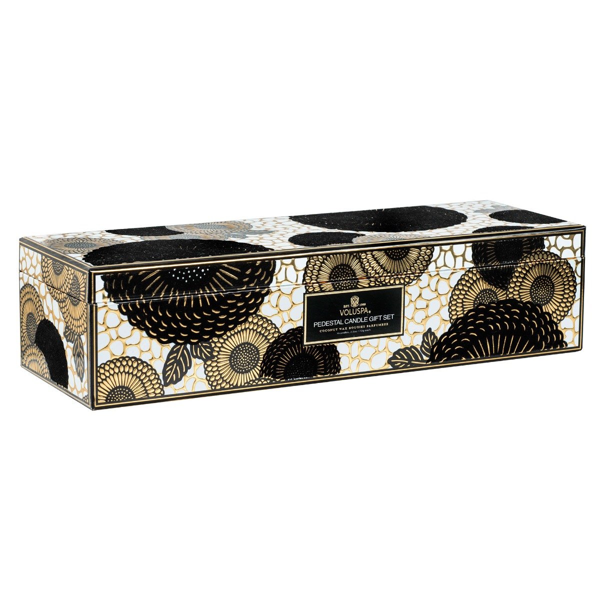 Voluspa -  Holiday Black Pedestal Candle Gift Set 