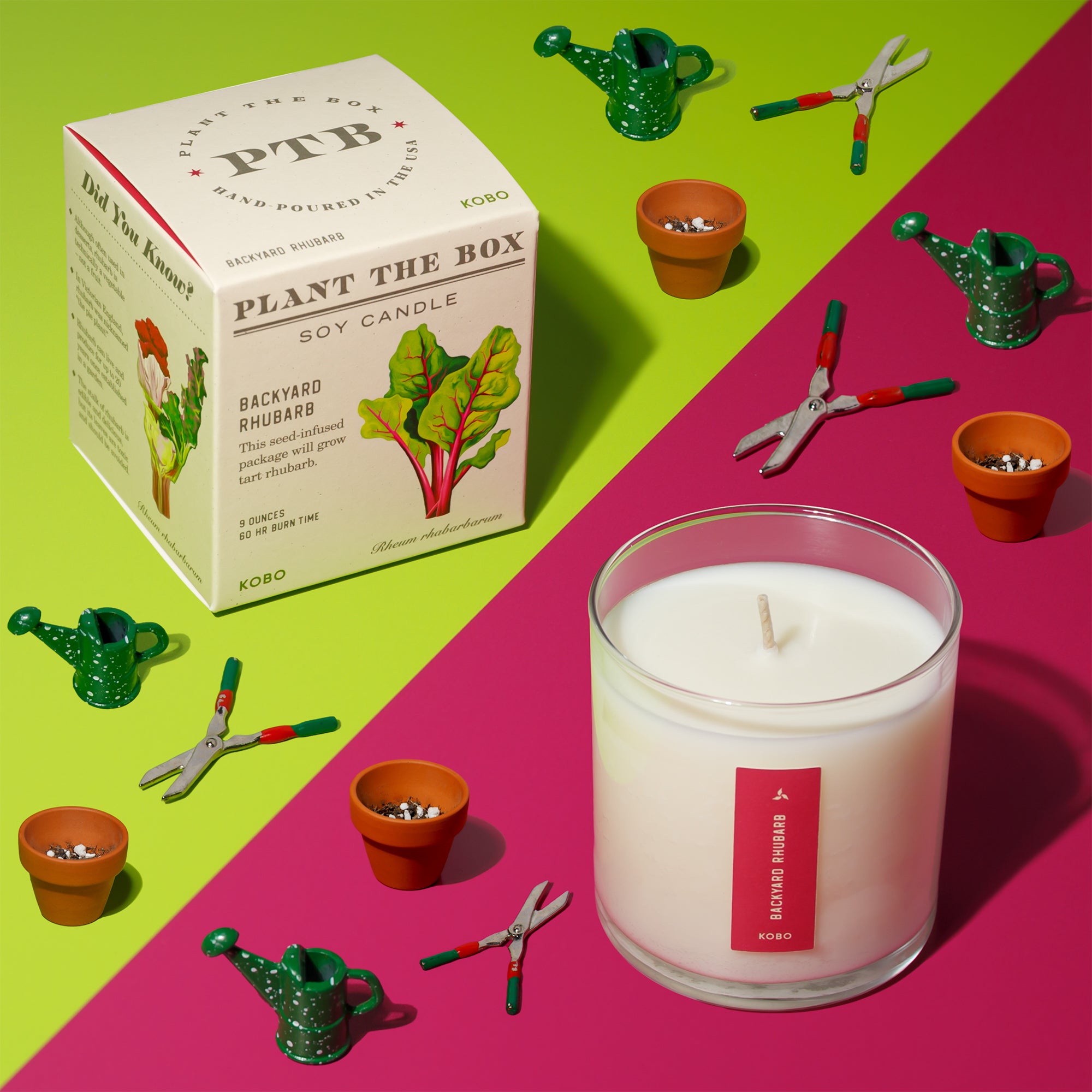 Kobo - Plant the Box Backyard Rhubarb Candle