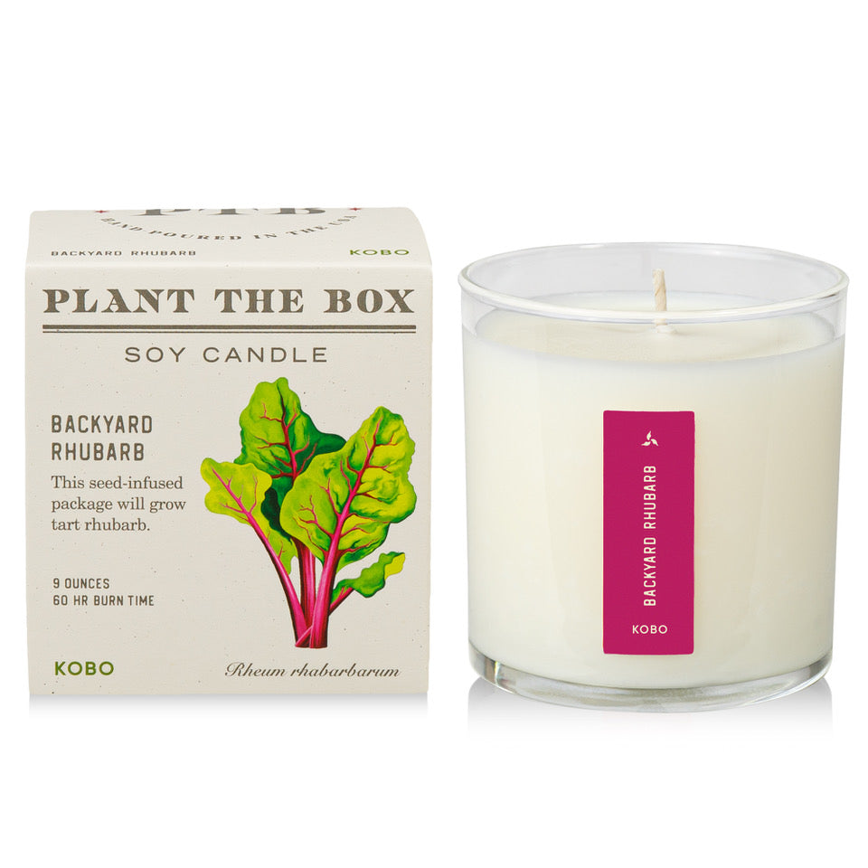 Kobo - Plant the Box Backyard Rhubarb Candle
