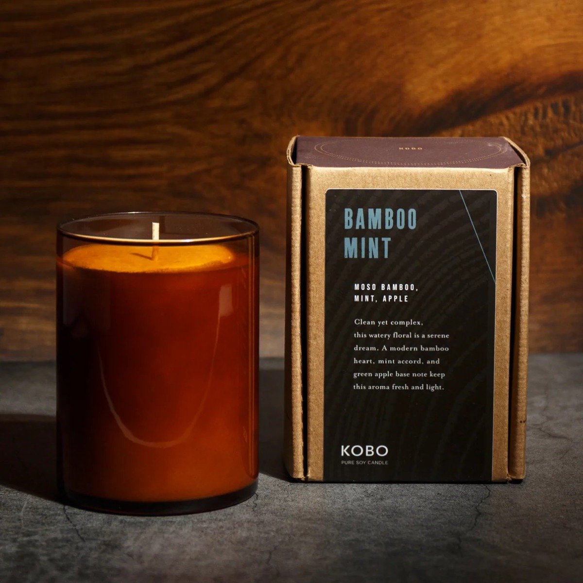 Kobo - Woodblock Bamboo Mint Candle