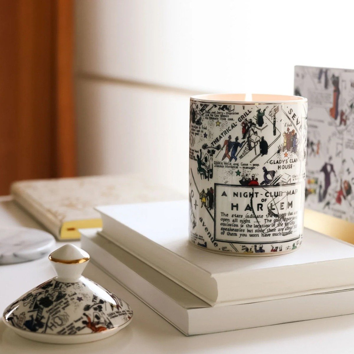 Harlem Candle Company - Langston Nightclub Map Ceramic Candle