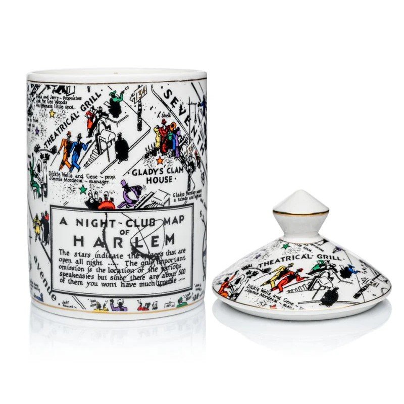 Harlem Candle Company - Langston Nightclub Map Ceramic Candle