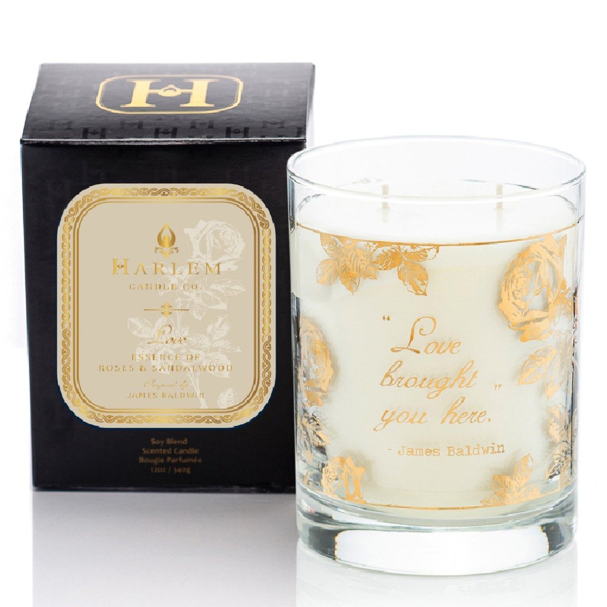 Harlem Candle Company - Love by James Baldwin 22K Gold Candle