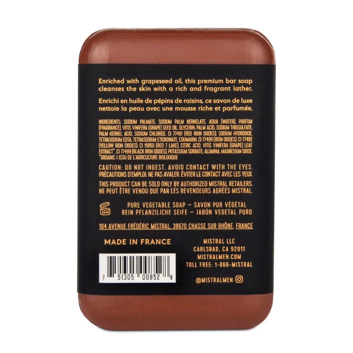 Mistral - Mahogany Rum Bar Soap
