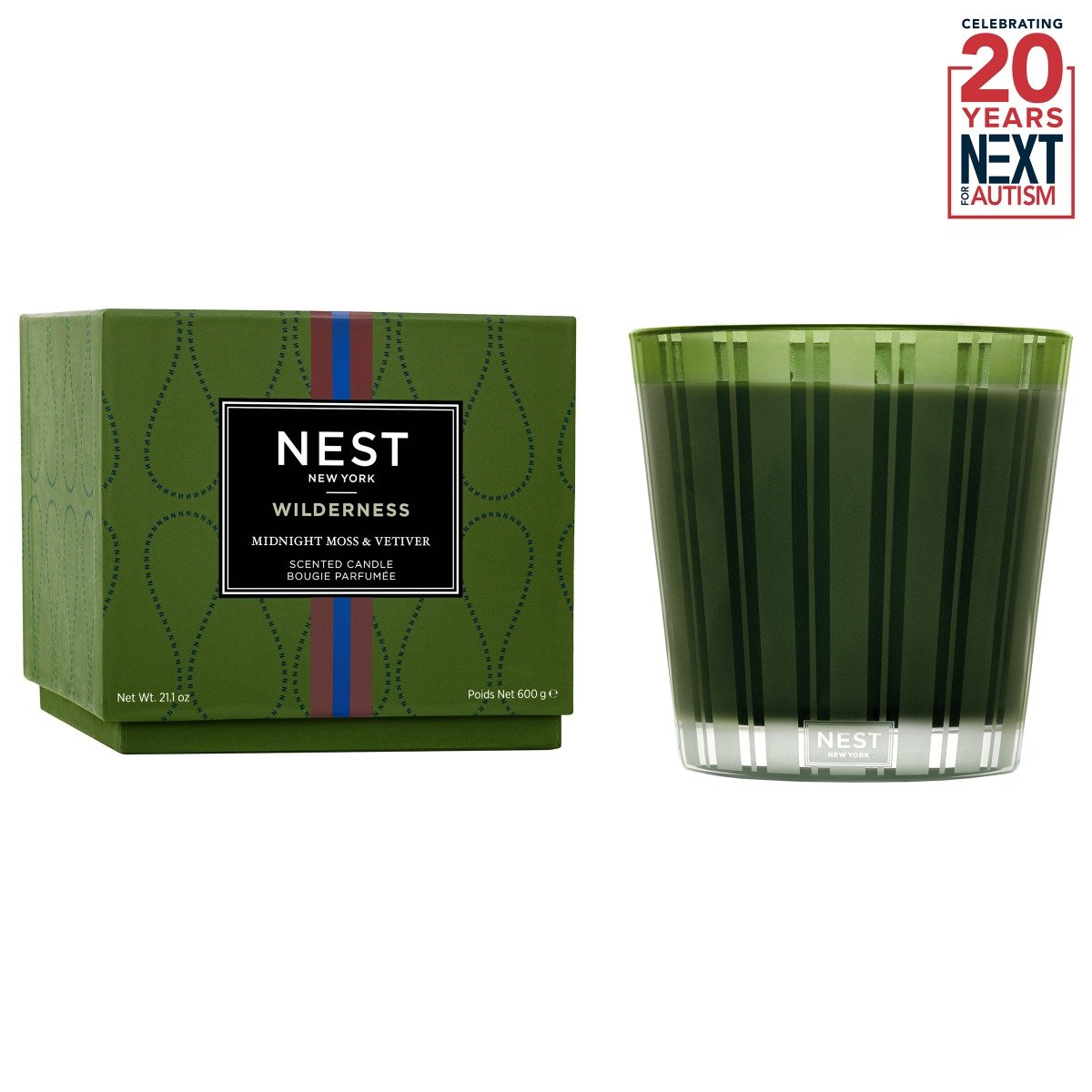 Nest - Midnight Moss & Vetiver 3 Wick Candle