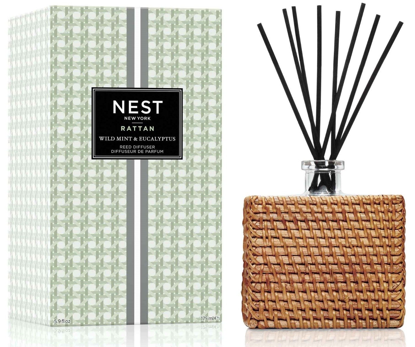 Nest - Wild Mint & Eucalyptus Rattan Diffuser